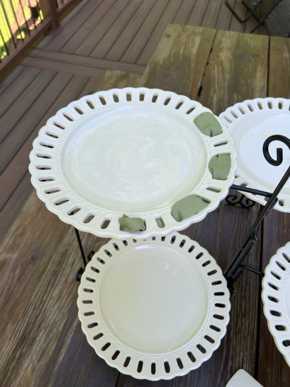 Portmeirion Studio Ceramic Serving Set 7-pc Tiered Buffet Stand Valerie - Picture 6 of 12